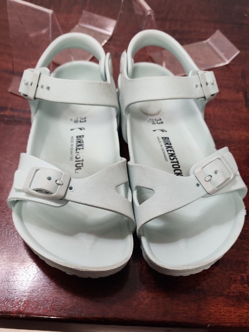 Birkenstock Kids Mint Green Adjustable Buckle Sandals - Picture 5 of 6